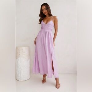 Hello Molly Excited Feelings Maxi Dress Lilac